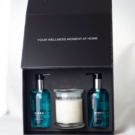 Hydro Basics gift set met geurkaars
